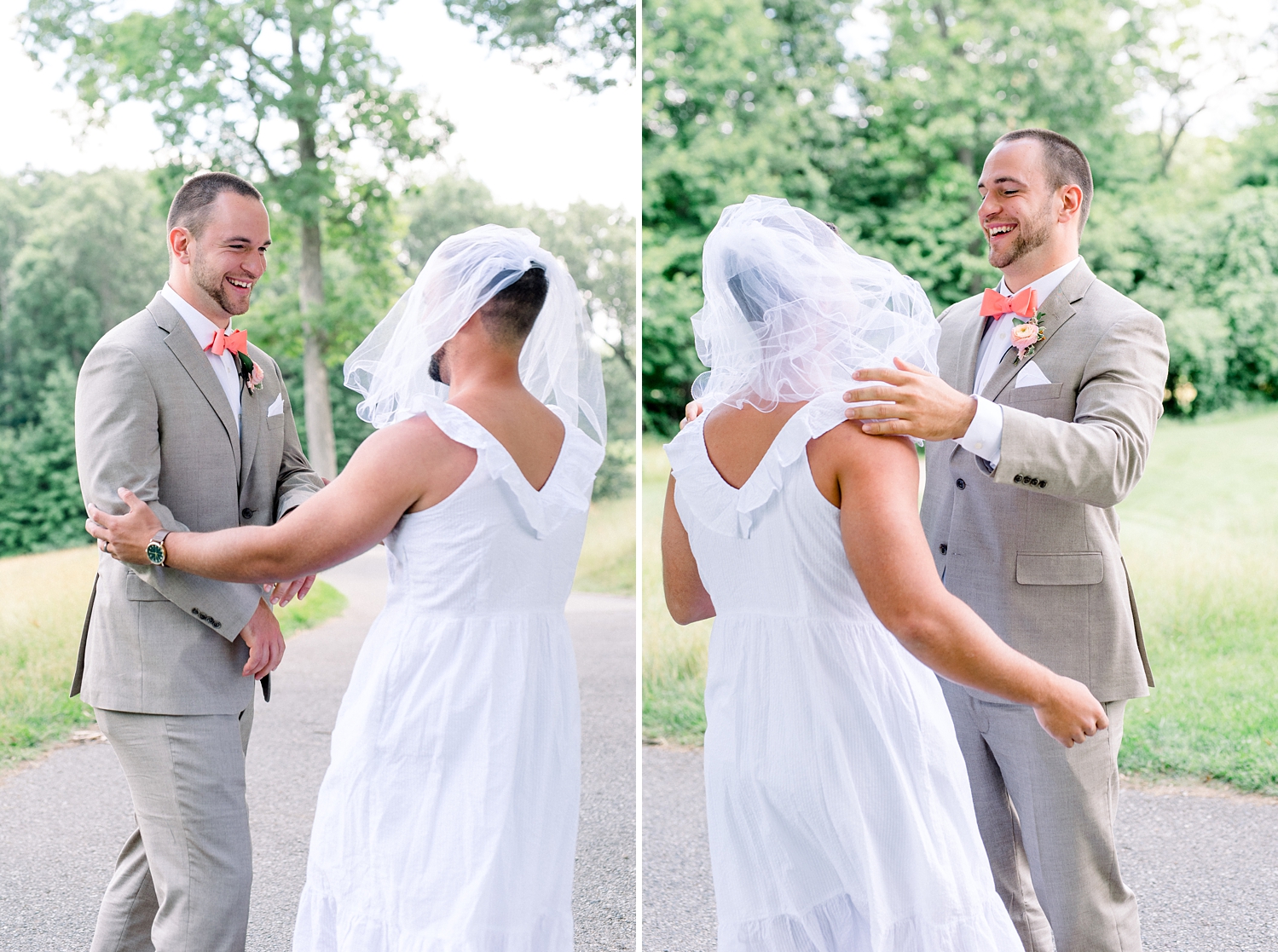 Romantic Garden Themed, Peach and Coral Summertime Wedding by Erika Christine Photography.