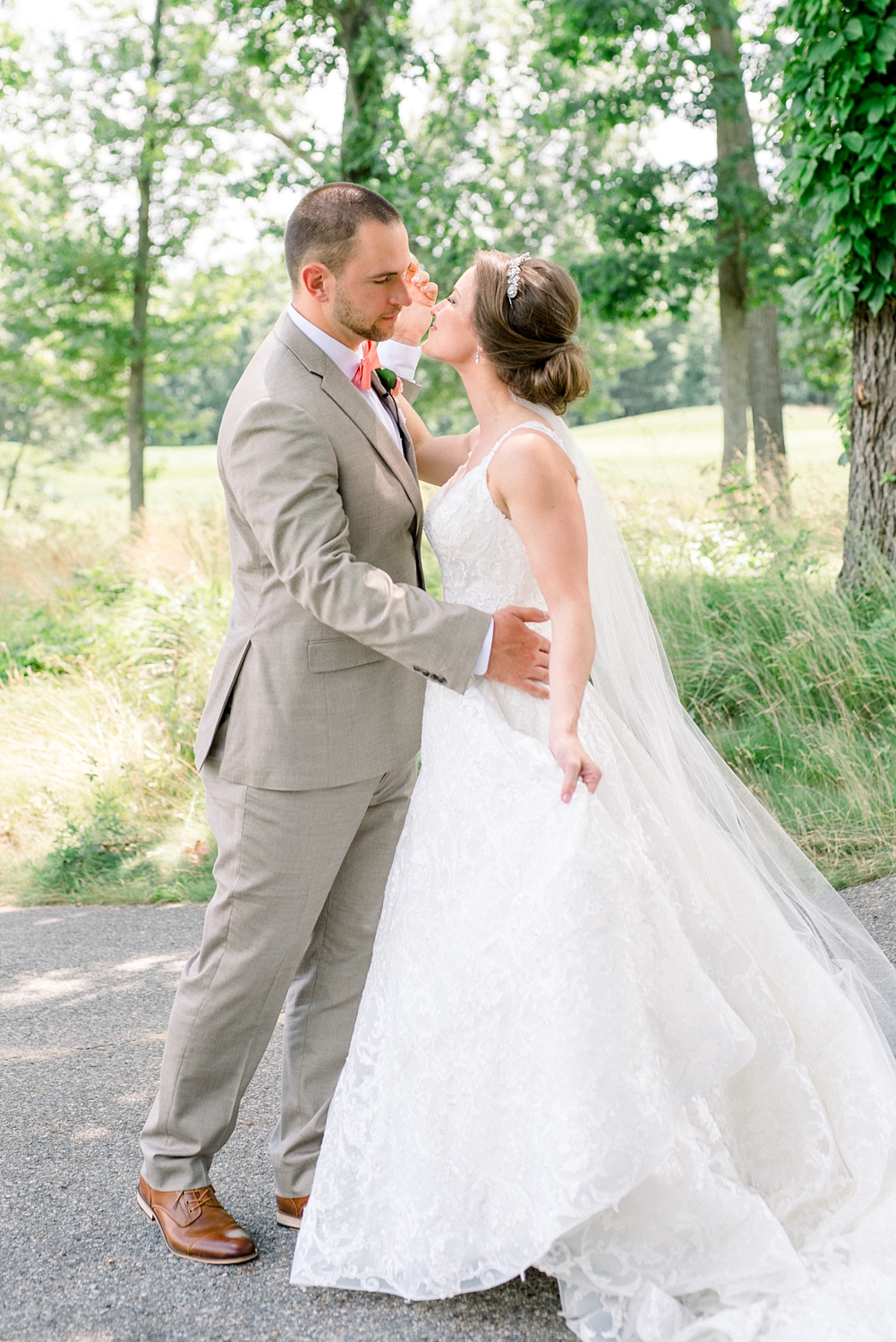 Romantic Garden Themed, Peach and Coral Summertime Wedding by Erika Christine Photography. 
