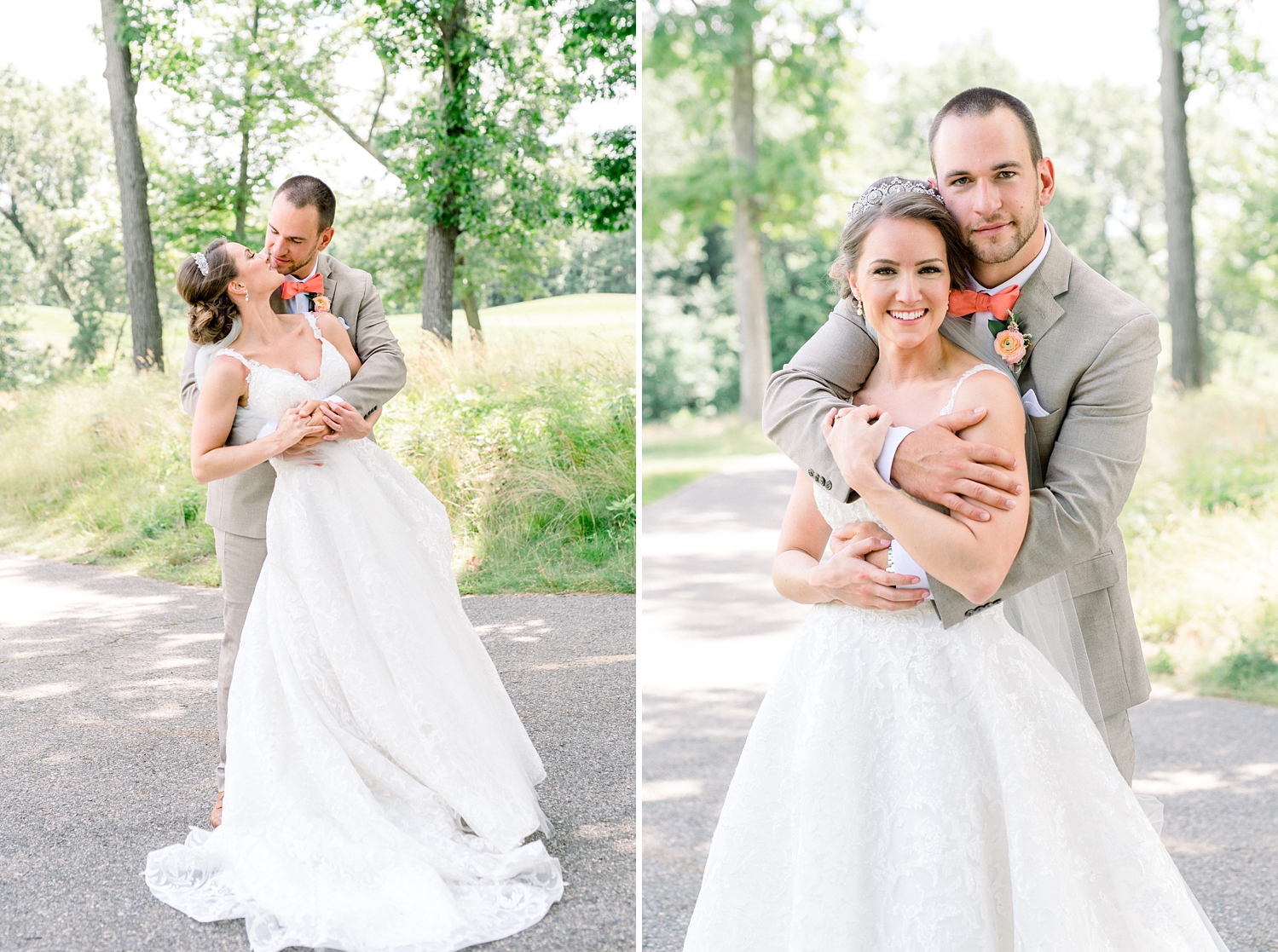Romantic Garden Themed, Peach and Coral Summertime Wedding by Erika Christine Photography. 